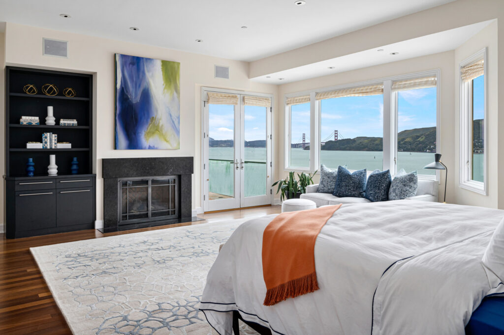 Primary bedroom with ocean views